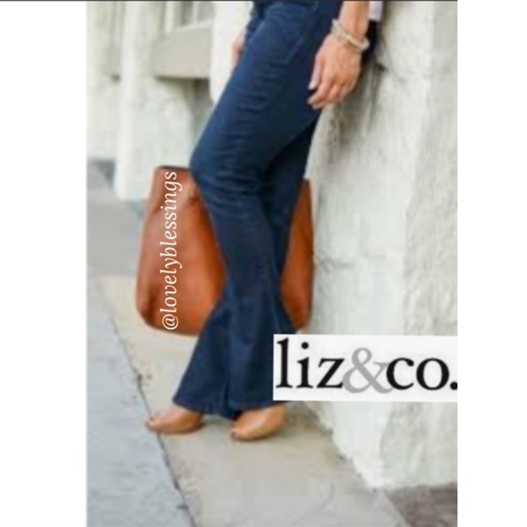 Liz Claiborne Organic Heritage Stretch Dark Wash Straight Leg Jean Size 6 Petite - Picture 6 of 11